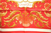 Authentic HERMES Carre 90 Scarf "Cheval Turc" Silk Red Box 2606E