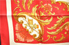 Authentic HERMES Carre 90 Scarf "Cheval Turc" Silk Red Box 2606E