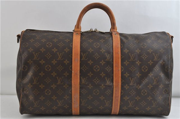 Auth Louis Vuitton Monogram Keepall Bandouliere 50 Boston Bag M41416 LV 2607D