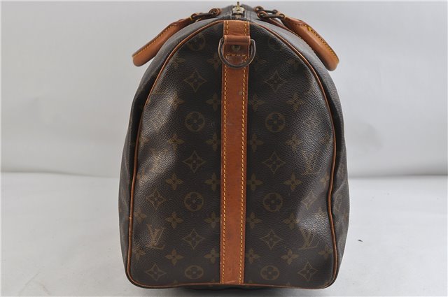 Auth Louis Vuitton Monogram Keepall Bandouliere 50 Boston Bag M41416 LV 2607D