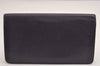 Authentic CHANEL Calf Skin CoCo Mark Long Bifold Wallet Purse Purple 2607I