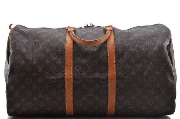 Authentic Louis Vuitton Monogram Keepall 55 Boston Bag M41424 LV 2608D