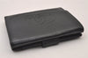 Authentic CHANEL Vintage Caviar Skin CoCo Mark Bifold Wallet Purse Black 2608I