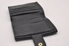 Authentic CHANEL Vintage Caviar Skin CoCo Mark Bifold Wallet Purse Black 2608I