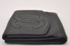 Authentic CHANEL Vintage Caviar Skin CoCo Mark Bifold Wallet Purse Black 2609I