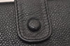 Authentic CHANEL Vintage Caviar Skin CoCo Mark Bifold Wallet Purse Black 2609I