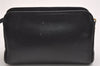 Authentic CHANEL Caviar Skin CC Logo Cosmetic Pouch Purse Black Junk 2610I