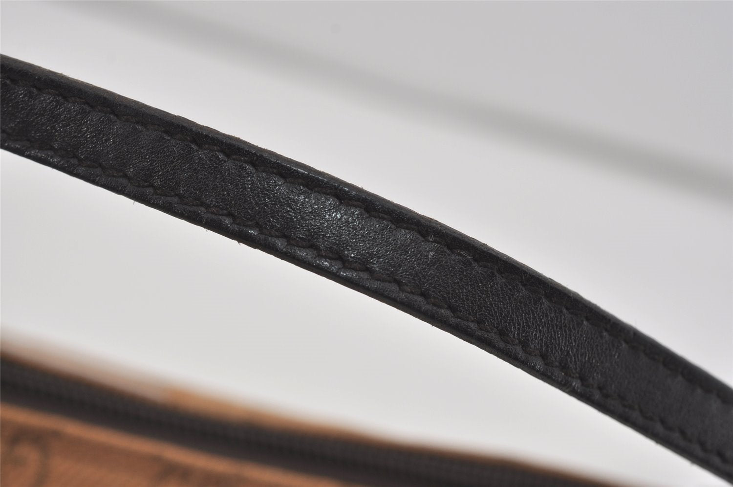 Authentic GUCCI Vintage Hand Bag Pouch Purse GG Canvas Leather 07198 Brown 2611I