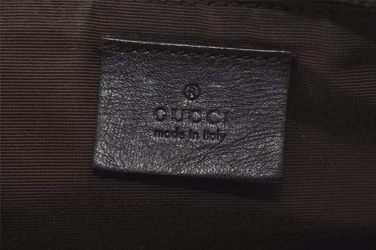 Authentic GUCCI Vintage Hand Bag Pouch Purse GG Canvas Leather 07198 Brown 2611I
