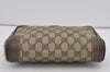 Authentic GUCCI Vintage Clutch Hand Bag Purse GG PVC Leather Brown 2612I