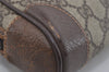 Authentic GUCCI Vintage Clutch Hand Bag Purse GG PVC Leather Brown 2612I