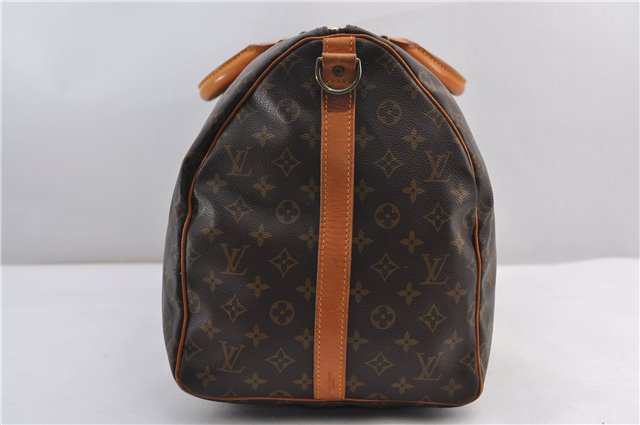 Authentic Louis Vuitton Monogram Keepall Bandouliere 55 M41414 Boston Bag 2616F