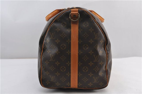 Authentic Louis Vuitton Monogram Keepall Bandouliere 55 M41414 Boston Bag 2616F