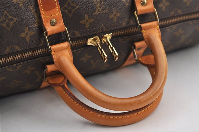 Authentic Louis Vuitton Monogram Keepall Bandouliere 55 M41414 Boston Bag 2616F