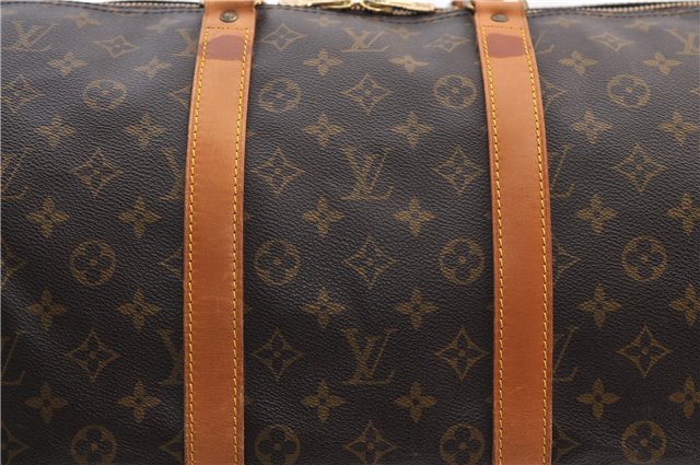 Authentic Louis Vuitton Monogram Keepall Bandouliere 55 M41414 Boston Bag 2616F