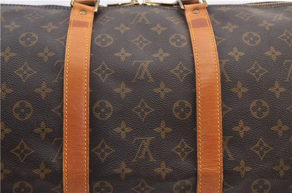 Authentic Louis Vuitton Monogram Keepall Bandouliere 55 M41414 Boston Bag 2616F