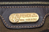 Authentic FENDI Vintage Zucca Shoulder Bag Canvas Leather Brown 2617F