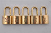 Authentic Louis Vuitton Padlock Gold 10Set LV 2617I