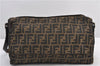 Authentic FENDI Zucca Vintage Shoulder Cross Body Bag Nylon Leather Brown 2618F