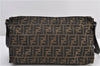 Authentic FENDI Zucca Vintage Shoulder Cross Body Bag Nylon Leather Brown 2618F