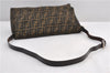 Authentic FENDI Zucca Vintage Shoulder Cross Body Bag Nylon Leather Brown 2618F