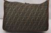 Authentic FENDI Zucca Shoulder Cross Body Bag Nylon Leather Brown 2618I