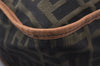 Authentic FENDI Zucca Shoulder Cross Body Bag Nylon Leather Brown 2618I