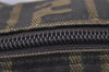 Authentic FENDI Zucca Shoulder Cross Body Bag Nylon Leather Brown 2618I