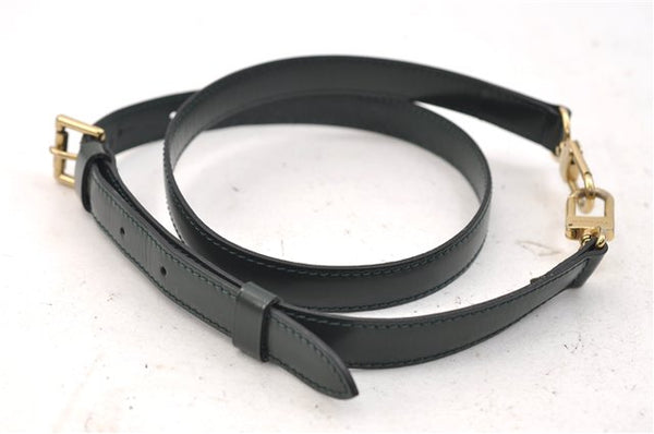 Authentic Louis Vuitton Leather Shoulder Strap Green 36.6-44.1" LV 2619E
