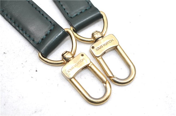 Authentic Louis Vuitton Leather Shoulder Strap Green 36.6-44.1" LV 2619E