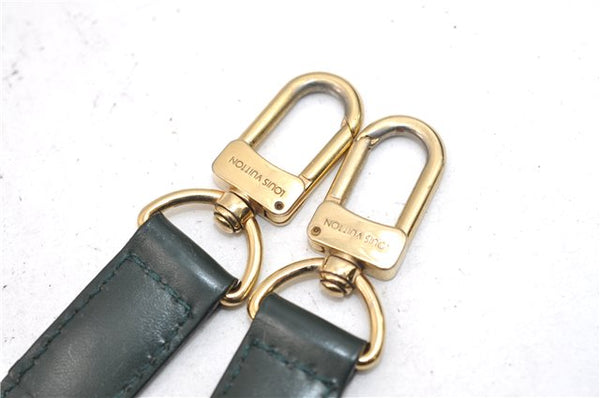 Authentic Louis Vuitton Leather Shoulder Strap Green 36.6-44.1" LV 2619E