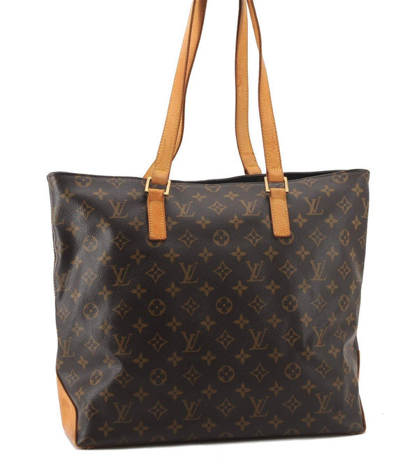 Authentic Louis Vuitton Monogram Cabas Mezzo Shoulder Tote Bag M51151 LV 2619F