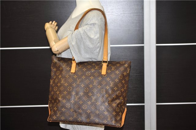 Authentic Louis Vuitton Monogram Cabas Mezzo Shoulder Tote Bag M51151 LV 2619F