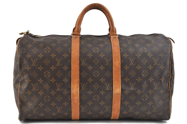 Authentic Louis Vuitton Monogram Keepall 50 Boston Bag M41426 LV 2620D