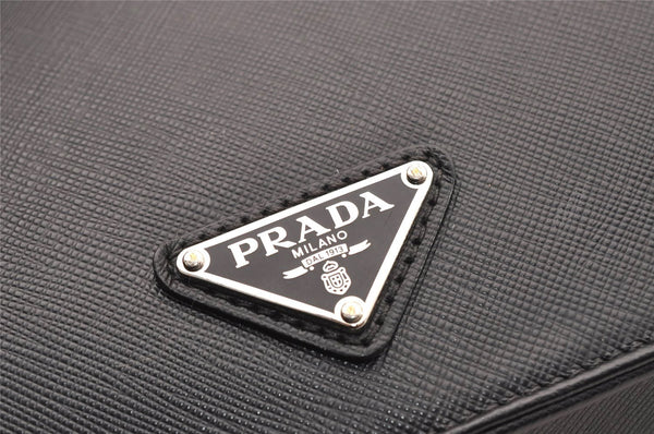 Authentic PRADA Saffiano Leather 2Way Briefcase Business Bag Black 2620I