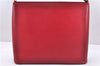 Authentic BURBERRY Vintage Leather Shoulder Hand Bag Purse Red 2621E