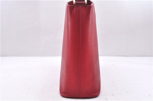 Authentic BURBERRY Vintage Leather Shoulder Hand Bag Purse Red 2621E