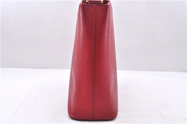 Authentic BURBERRY Vintage Leather Shoulder Hand Bag Purse Red 2621E