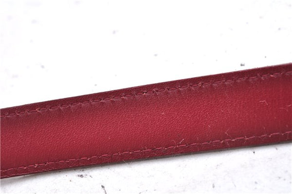 Authentic BURBERRY Vintage Leather Shoulder Hand Bag Purse Red 2621E