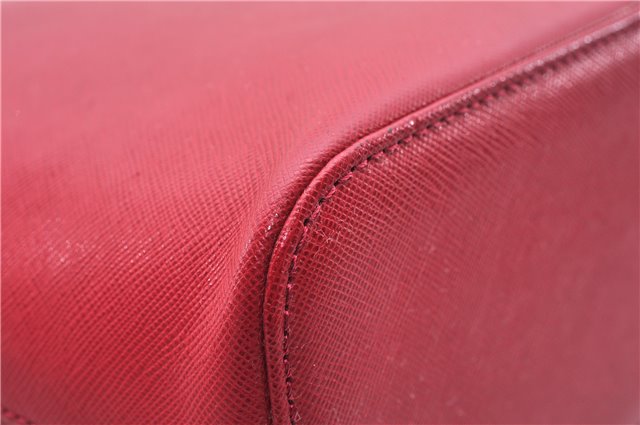 Authentic BURBERRY Vintage Leather Shoulder Hand Bag Purse Red 2621E