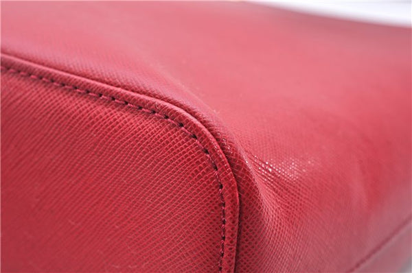 Authentic BURBERRY Vintage Leather Shoulder Hand Bag Purse Red 2621E