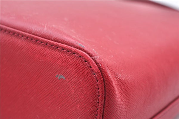 Authentic BURBERRY Vintage Leather Shoulder Hand Bag Purse Red 2621E