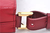 Authentic BURBERRY Vintage Leather Shoulder Hand Bag Purse Red 2621E