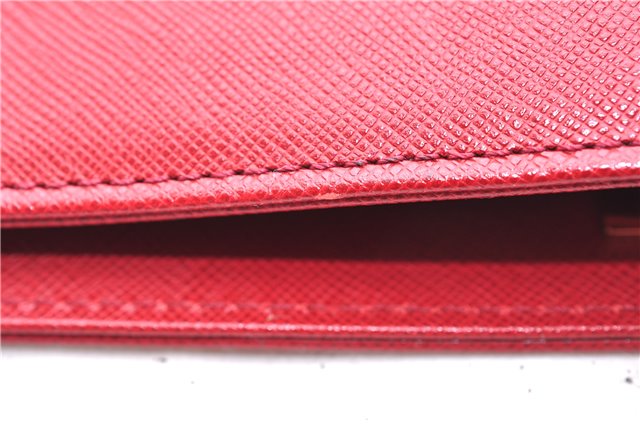 Authentic BURBERRY Vintage Leather Shoulder Hand Bag Purse Red 2621E