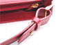 Authentic BURBERRY Vintage Leather Shoulder Hand Bag Purse Red 2621E