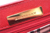 Authentic BURBERRY Vintage Leather Shoulder Hand Bag Purse Red 2621E