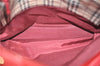 Authentic BURBERRY Vintage Leather Shoulder Hand Bag Purse Red 2621E
