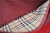Authentic BURBERRY Vintage Leather Shoulder Hand Bag Purse Red 2621E