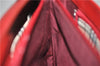Authentic BURBERRY Vintage Leather Shoulder Hand Bag Purse Red 2621E