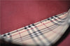 Authentic BURBERRY Vintage Leather Shoulder Hand Bag Purse Red 2621E